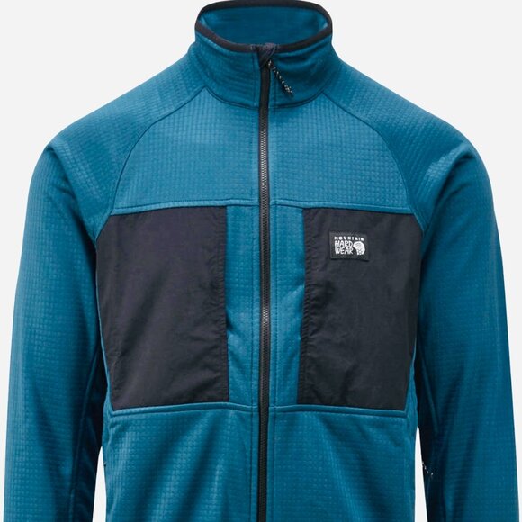 Mountain Hardwear Men's Thermatic™ Grid Fleece Jacket - Blue/Black - Picture 2 of 4